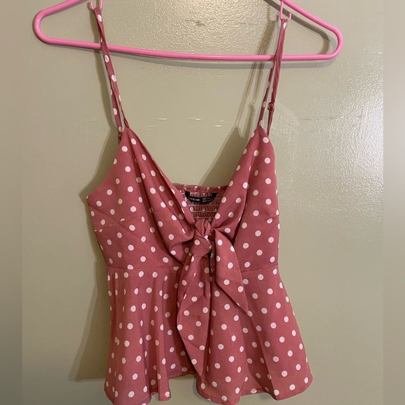 SHEIN size small pink polka-dot top - Picture 3 of 5